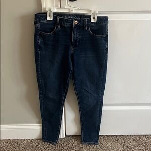 American Eagle Outfitters Skinny Blue Jeans with Tapered Fit